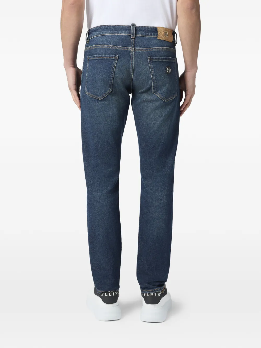 Philipp Plein Super straight jeans Blauw
