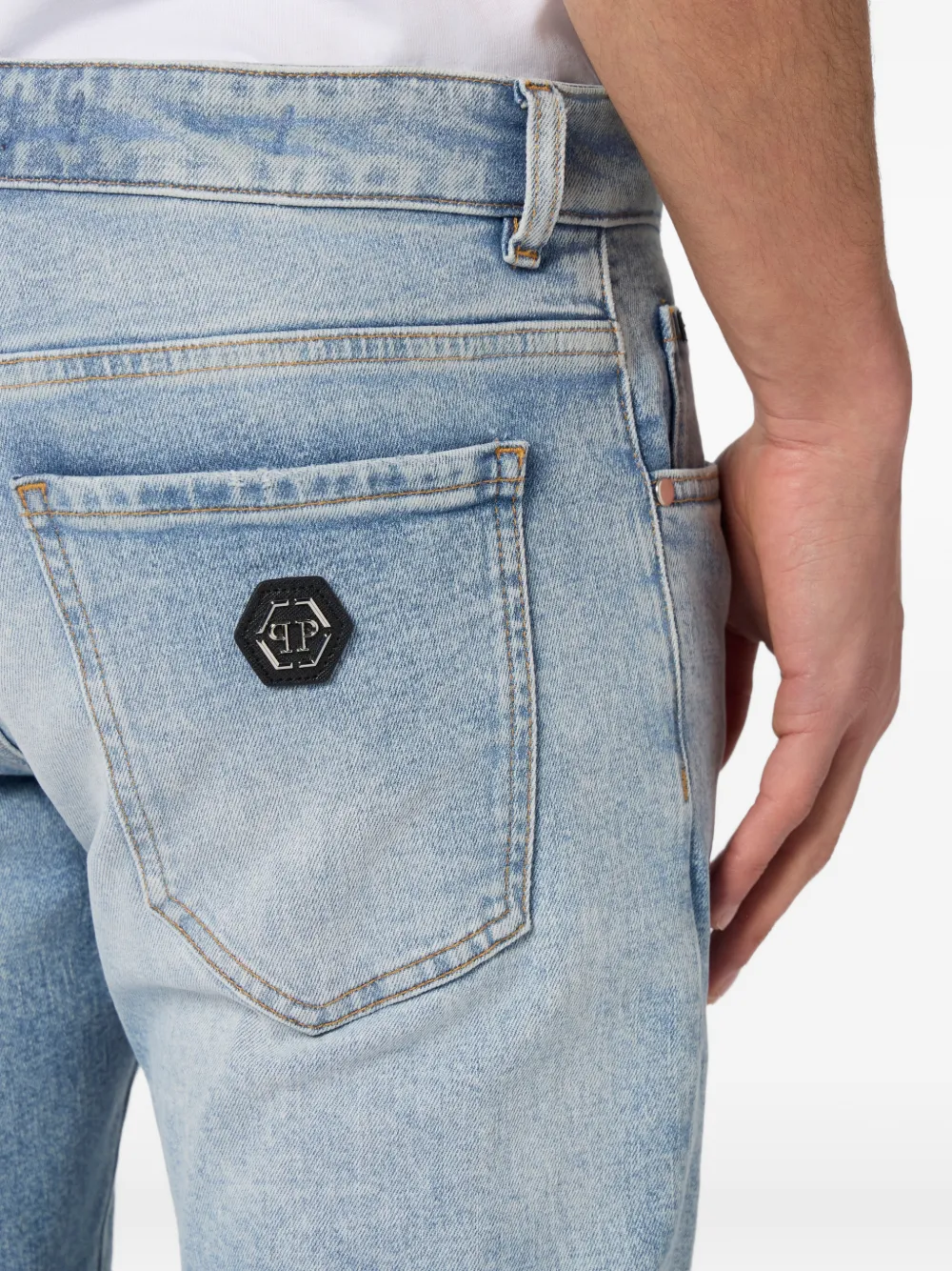 Philipp Plein Super straight jeans Blauw