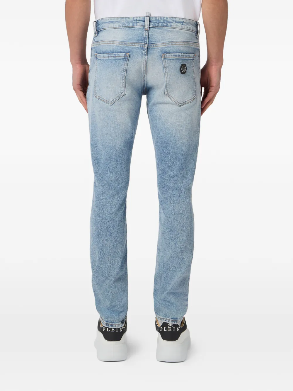 Philipp Plein Super straight jeans Blauw