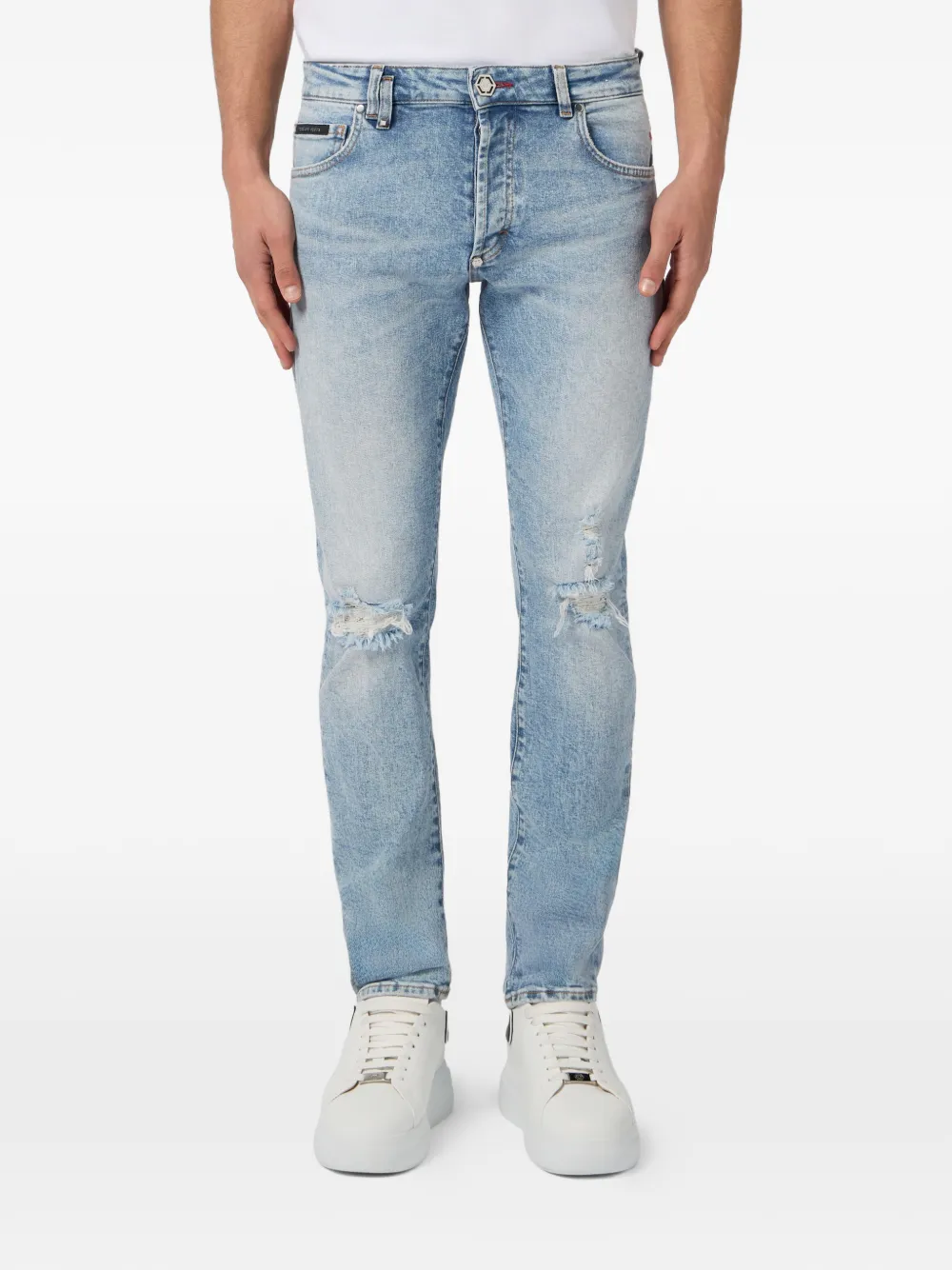 Philipp Plein Super straight jeans Blauw