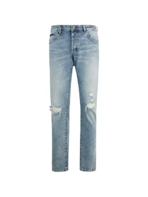 AMIRI ダメージ ジーンズ | ブルー | FARFETCH JP