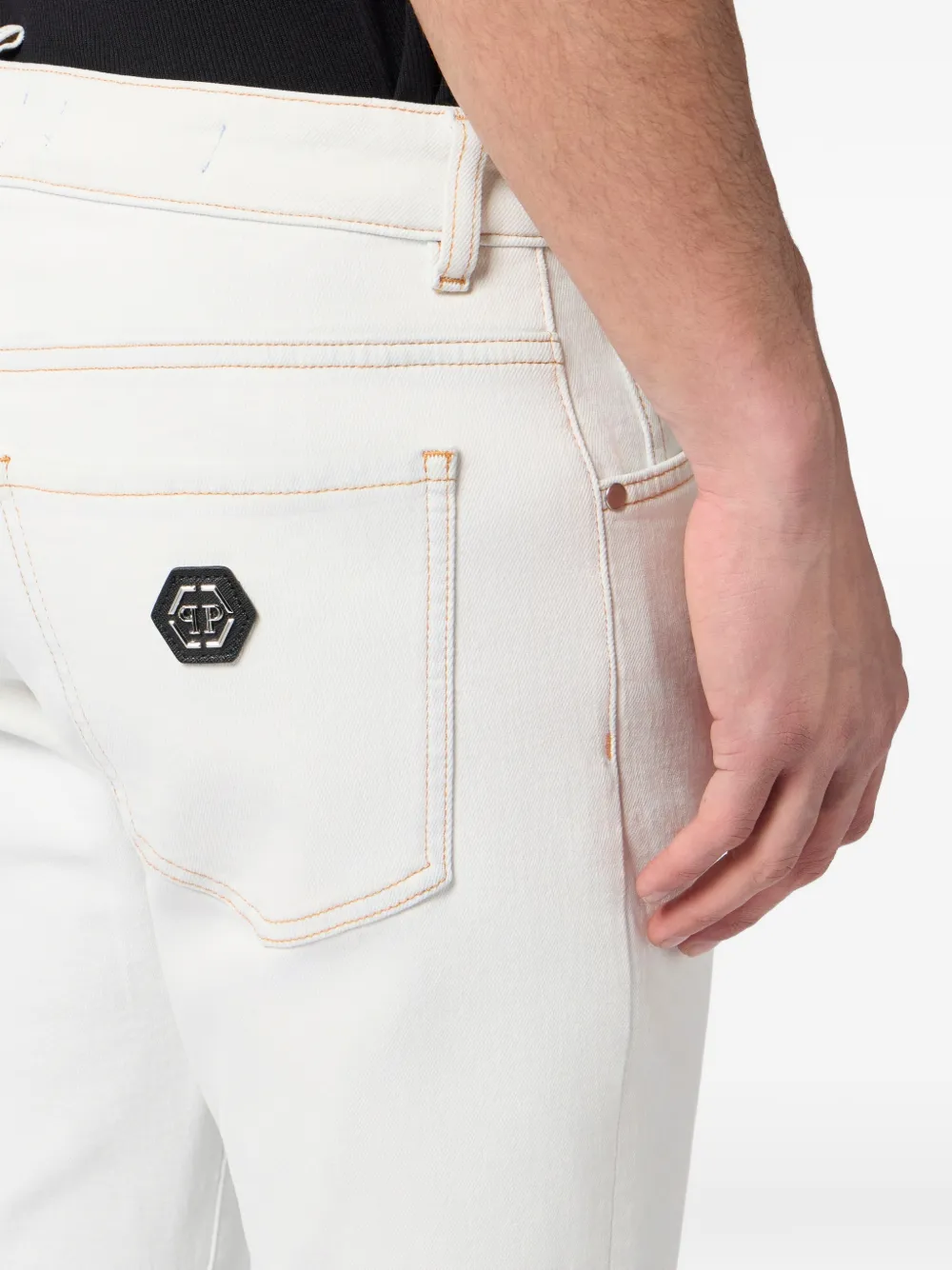Philipp Plein Super straight jeans Wit