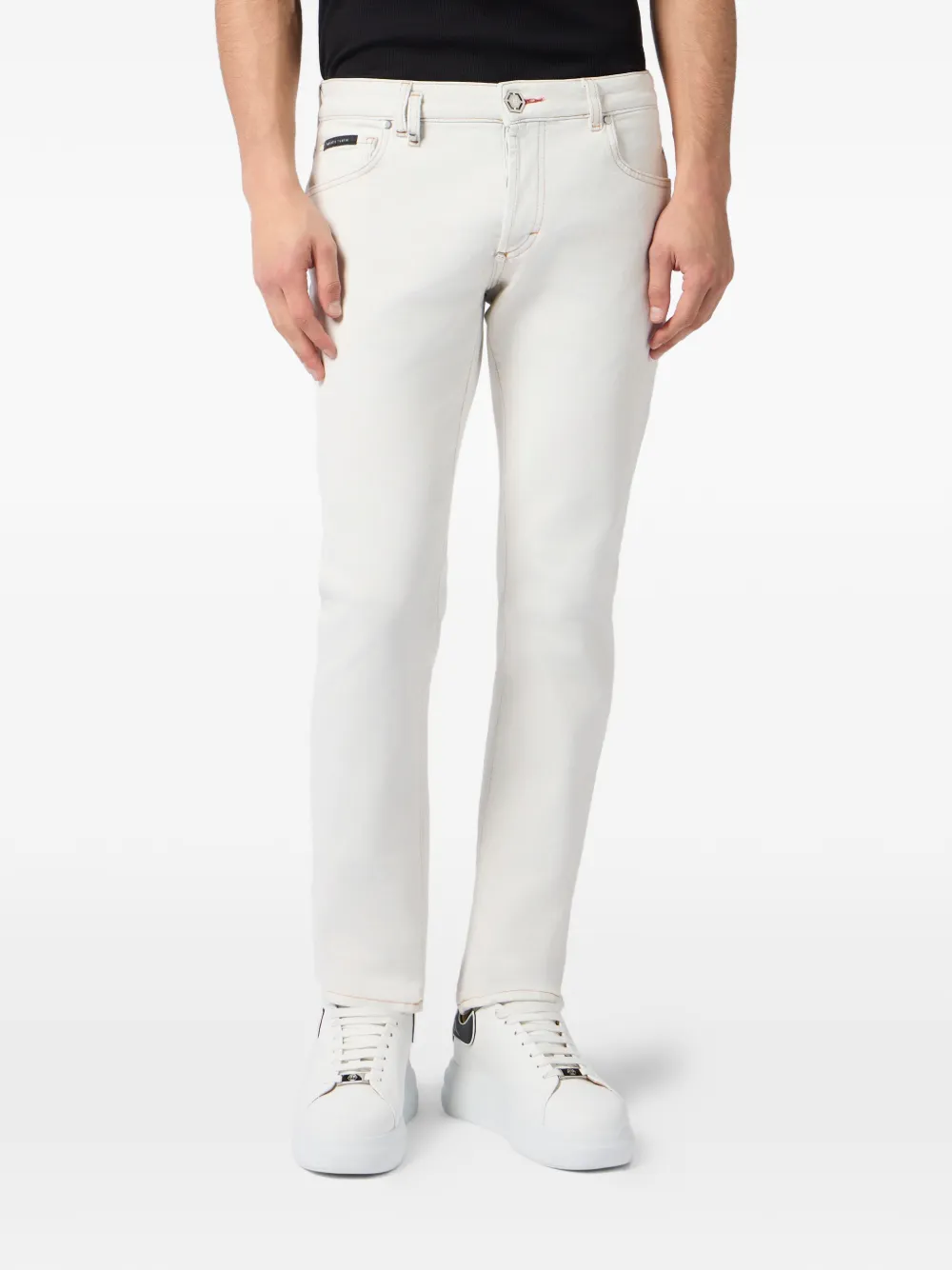 Philipp Plein Super straight jeans Wit