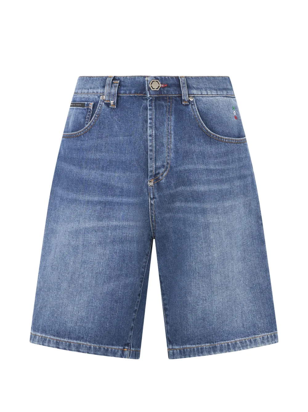 Philipp Plein Formentera stone-washed denim shorts - Blu