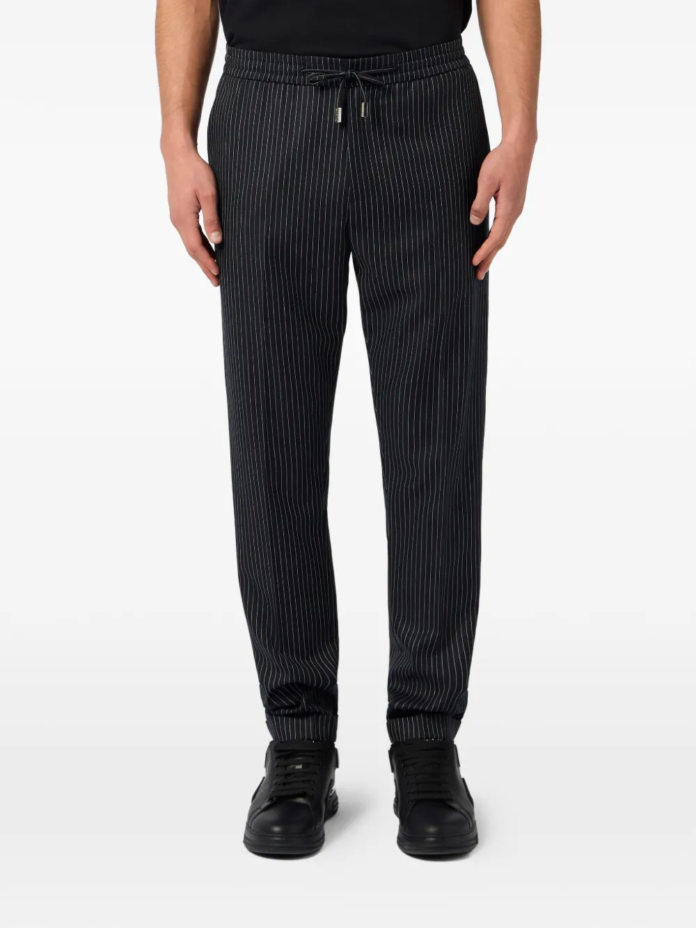 Philipp Plein Broek met krijtstreep Zwart