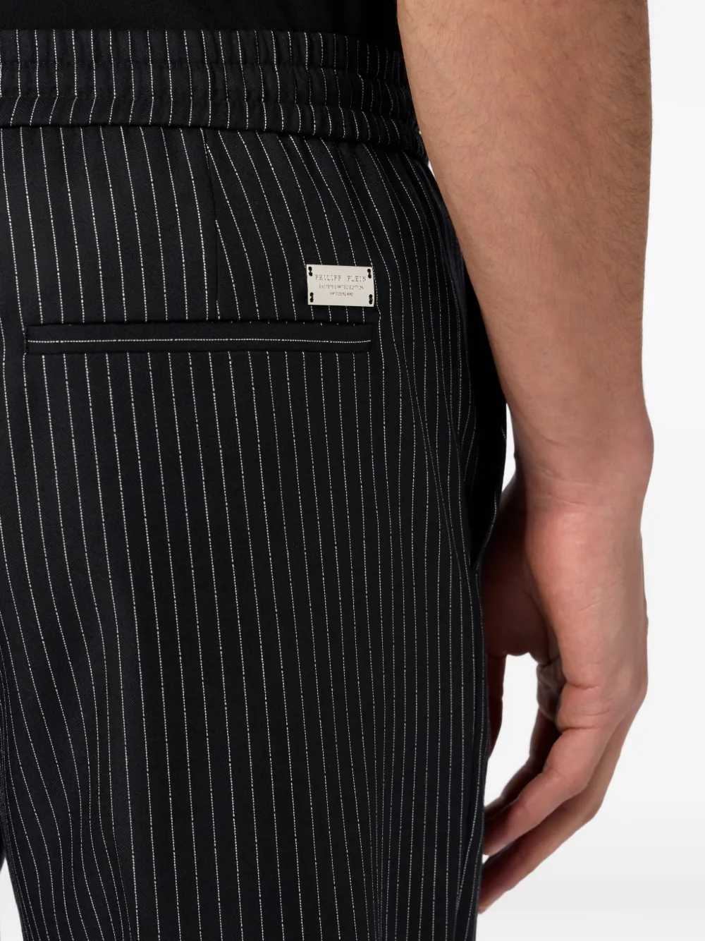 Philipp Plein Broek met krijtstreep Zwart