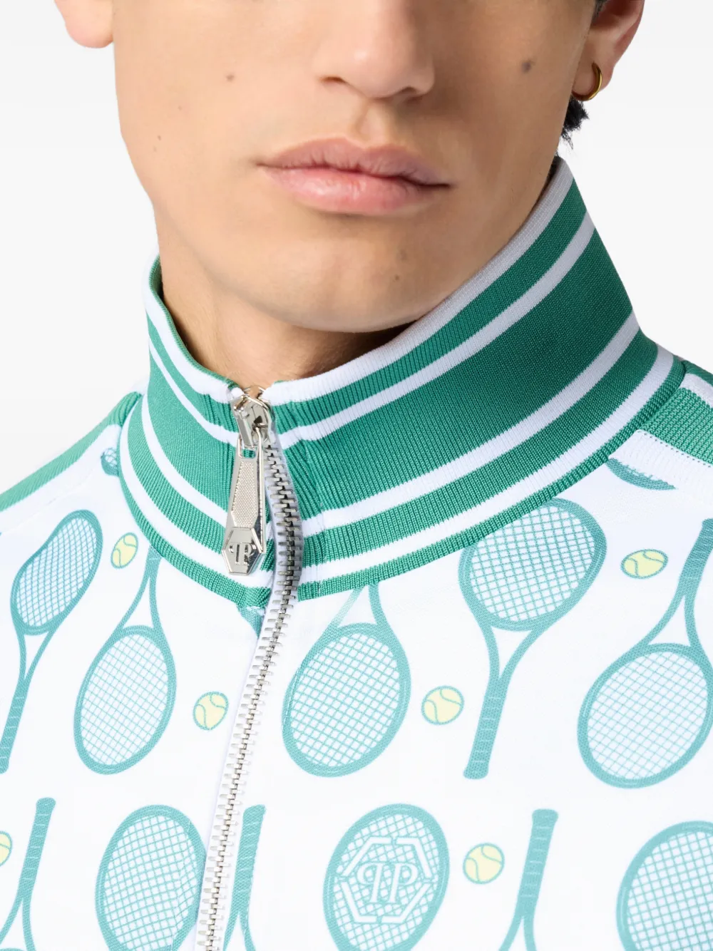 Philipp Plein Trainingsjack met print Wit