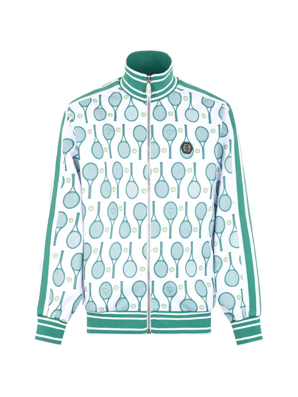 Philipp Plein Sportjacke mit Tennis-Print - Weiß