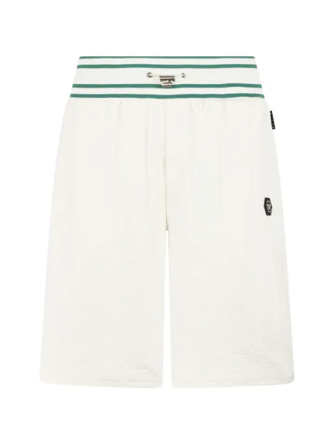 Philipp Plein monogram-jacquard track shorts