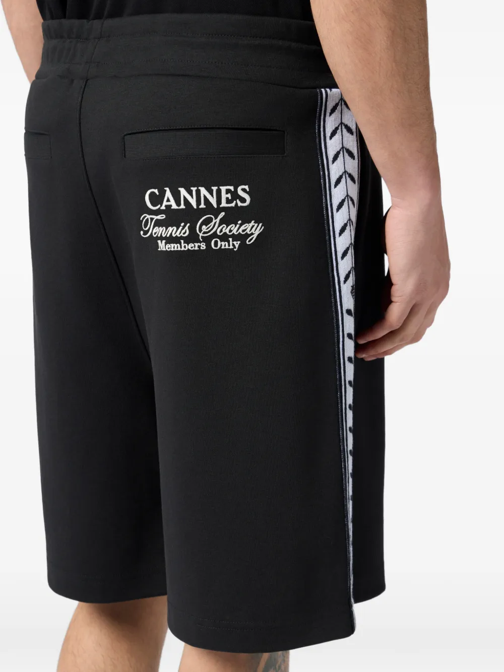 Philipp Plein Tennis shorts met trekkoord Zwart