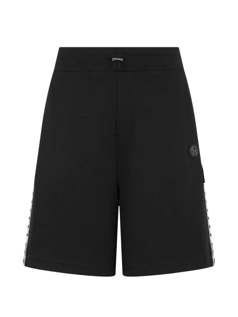 Philipp Plein Tennis shorts met trekkoord Zwart