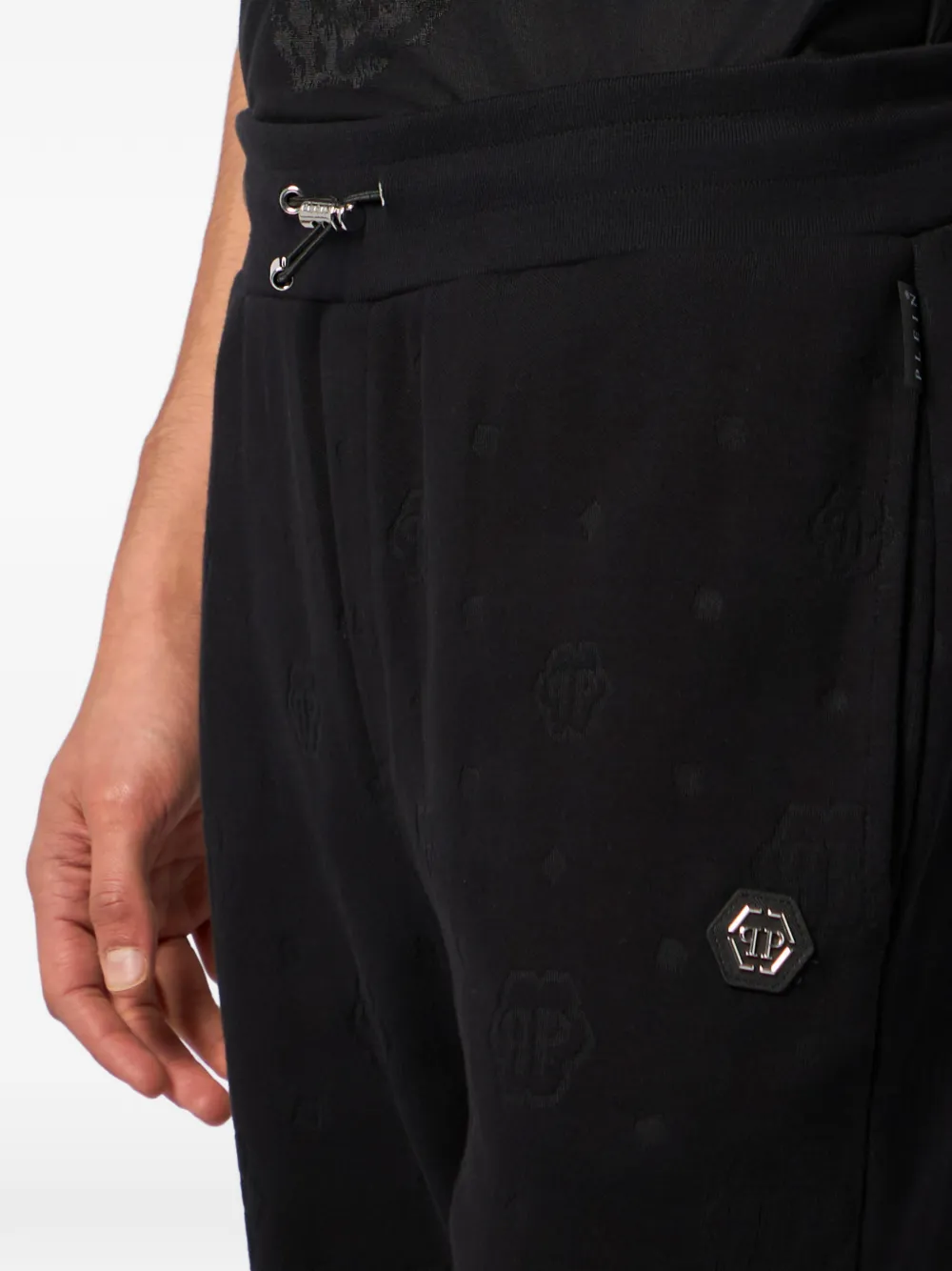 Philipp Plein Trainingsbroek met monogram Zwart
