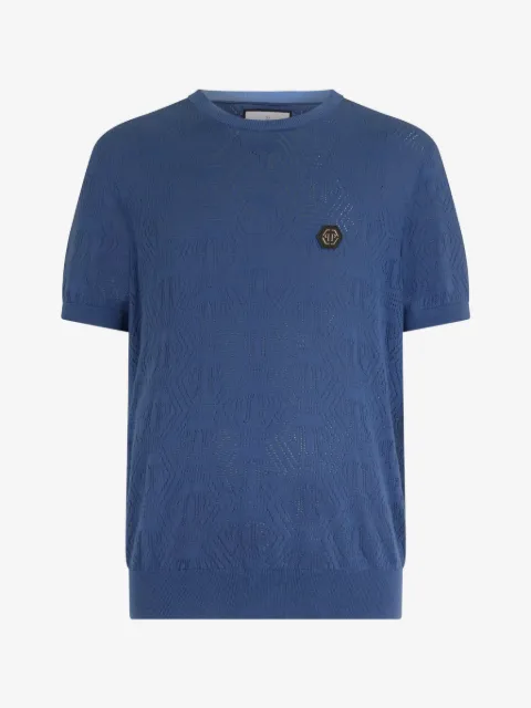 Philipp Plein round neck T-shirt Openwork monogram