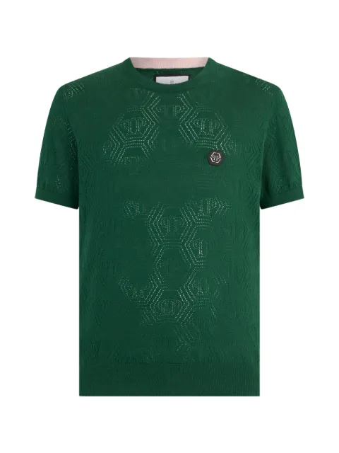 Philipp Plein monogram-pattern T-shirt