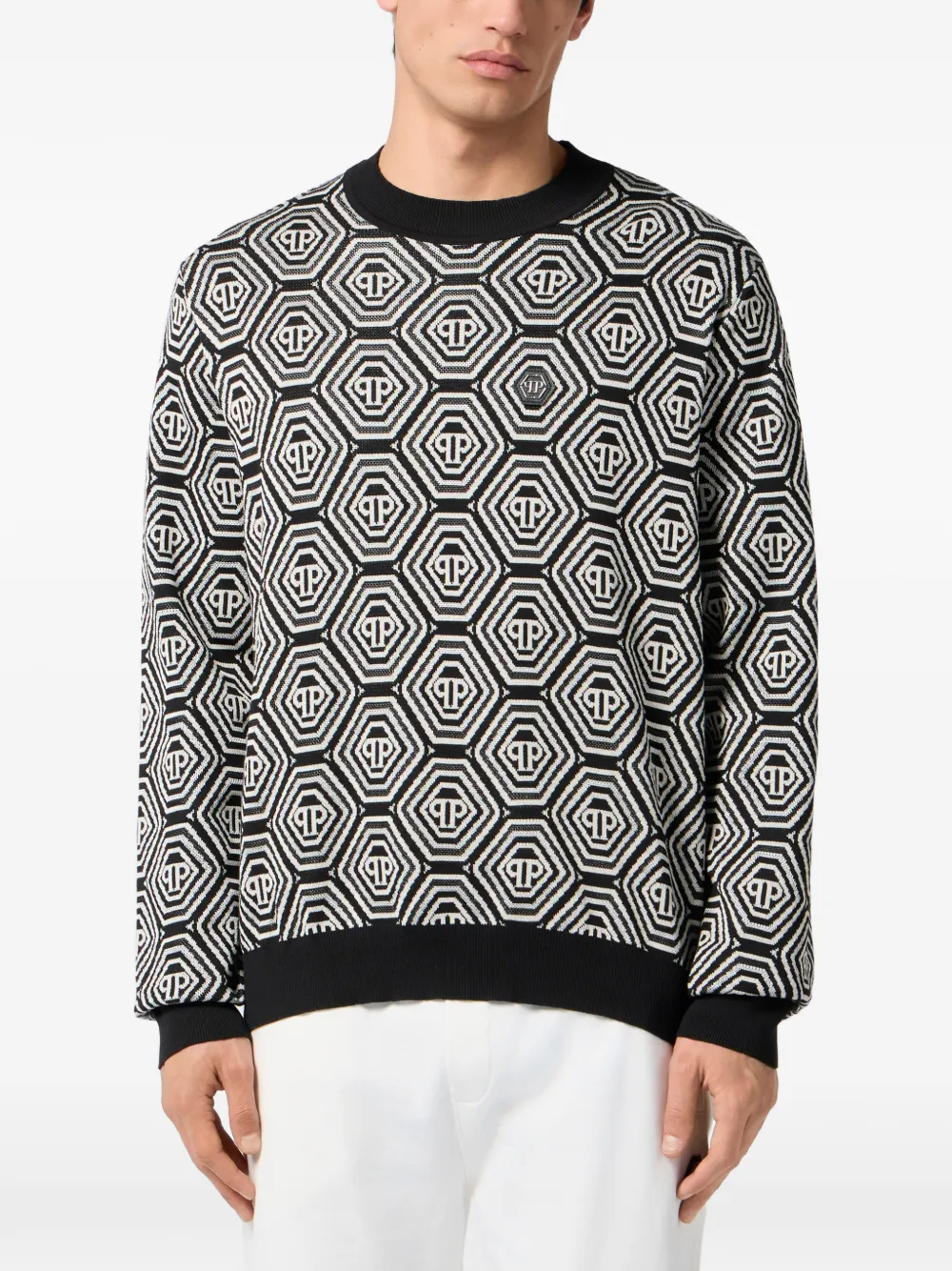 Philipp Plein Trui met monogram Zwart