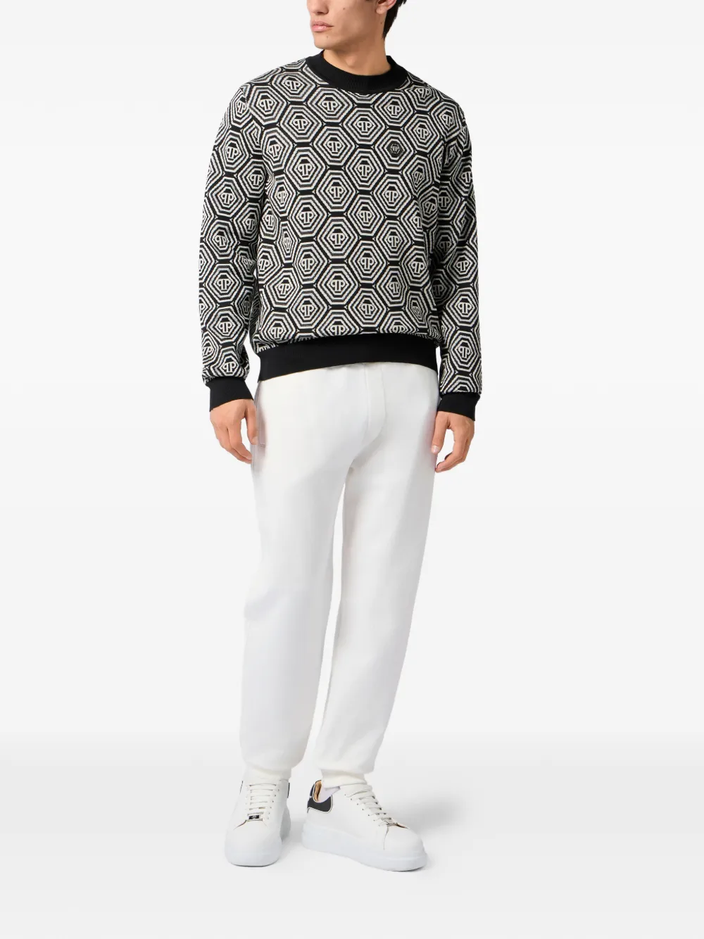Philipp Plein Trui met monogram Zwart