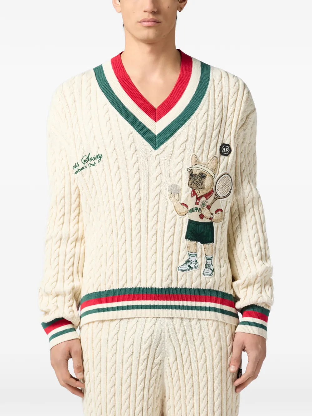  Philipp Plein Pull Tennis Club - Tons Neutres 