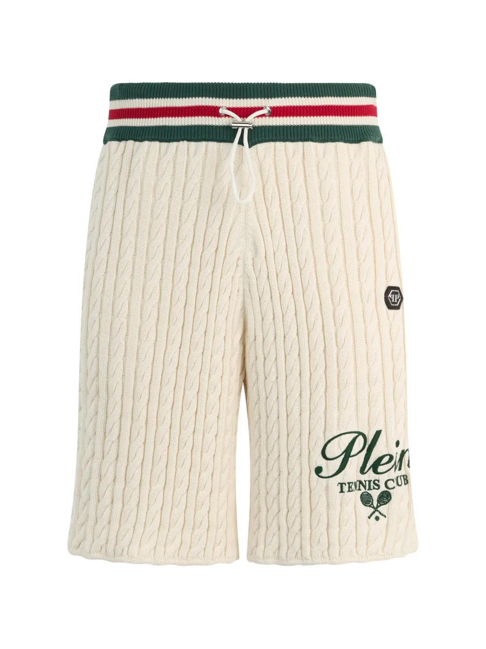 Philipp Plein cable-knit drawstring shorts - Toni neutri