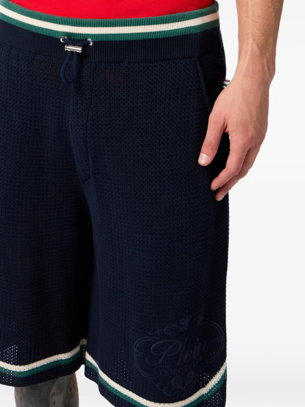 Philipp Plein Trainingsshorts met trekkoord Blauw