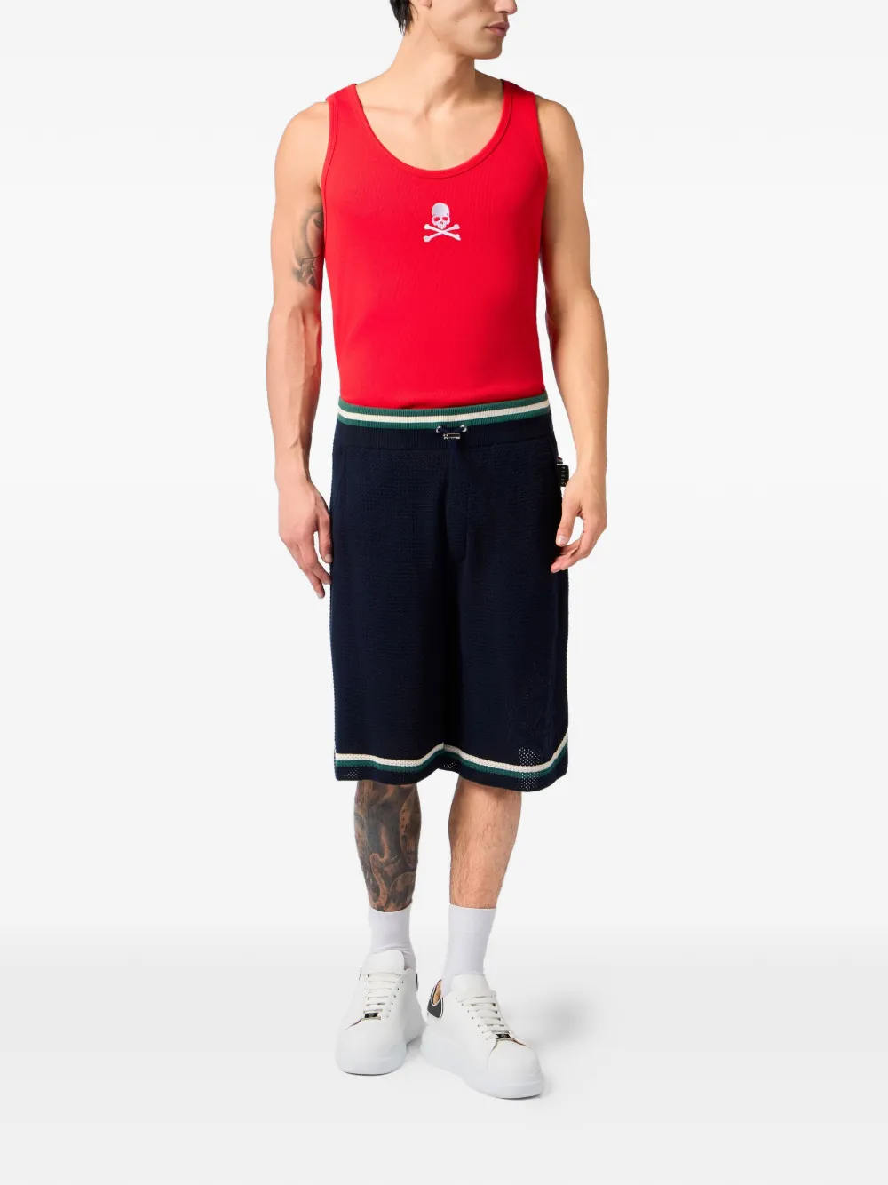 Philipp Plein Trainingsshorts met trekkoord Blauw