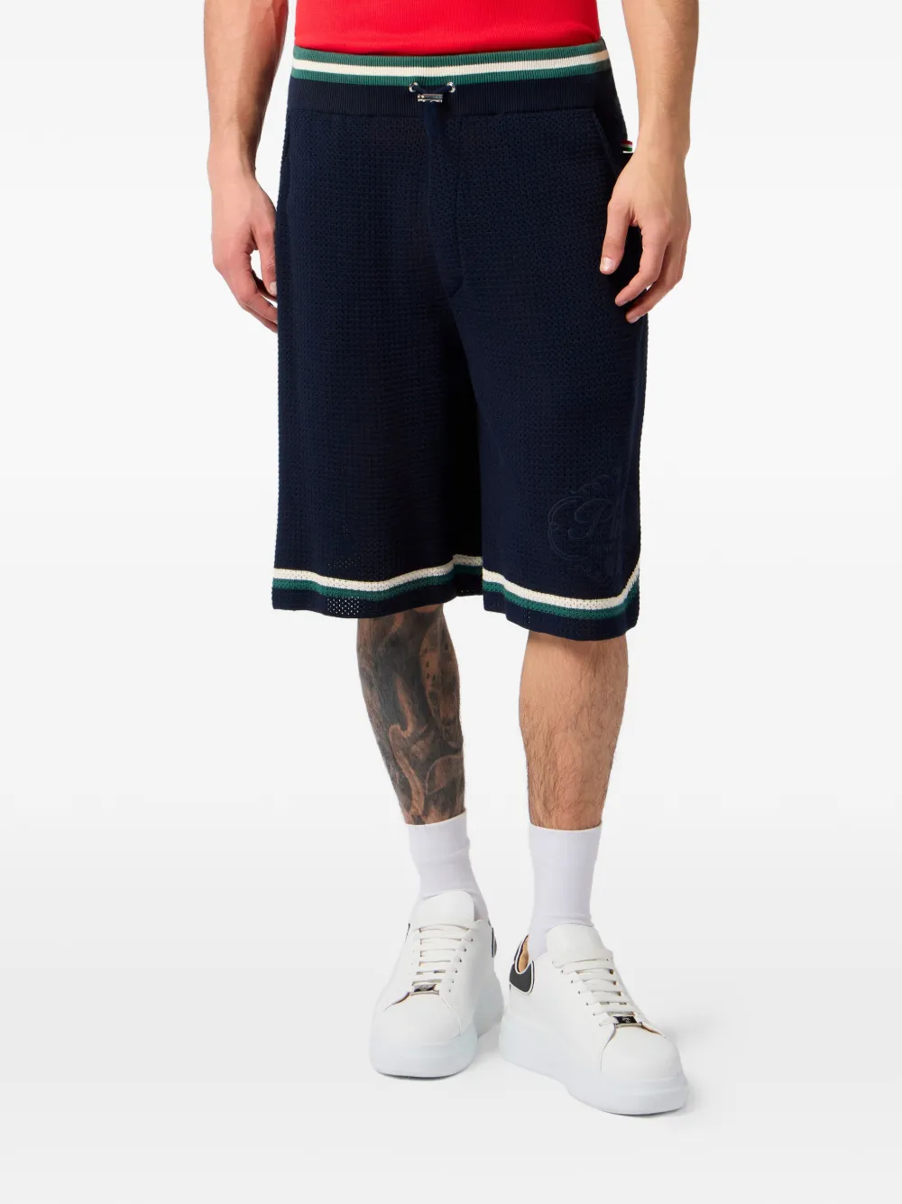 Philipp Plein Trainingsshorts met trekkoord Blauw