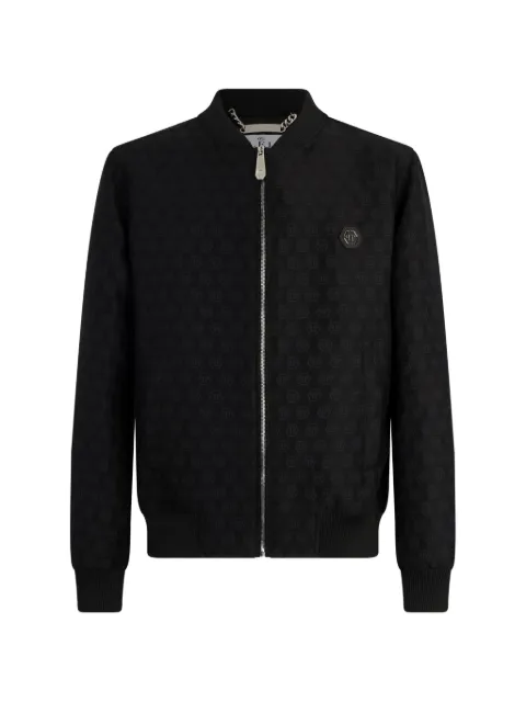 Philipp Plein jacquard monogram bomber jacket