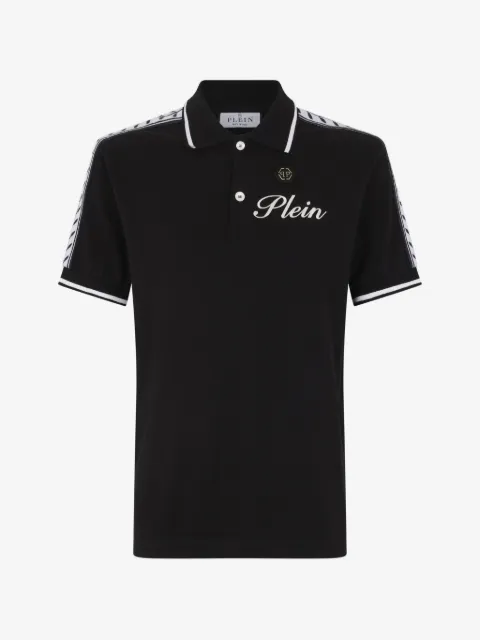 Philipp Plein polo à bandes logo