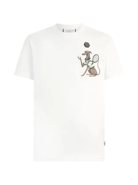 Philipp Plein embroidered-patch round-neck T-shirt