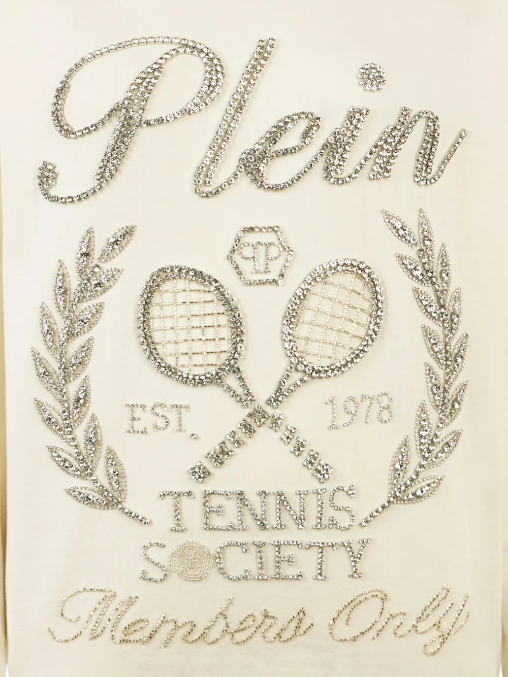 Philipp Plein Sweater met logo op de borst Beige
