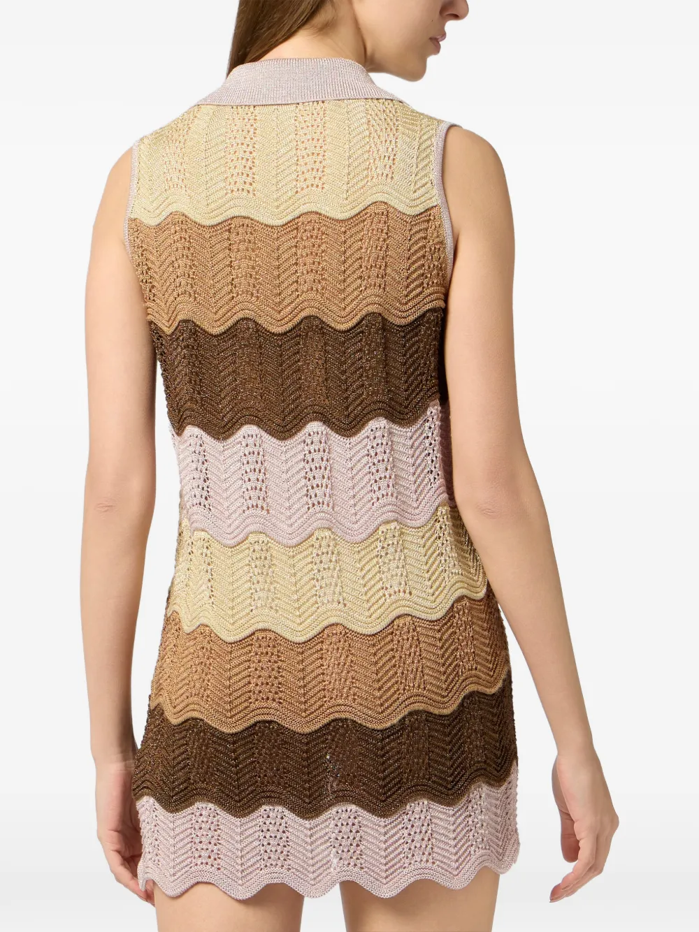 Philipp Plein Mini-jurk met polokraag Beige