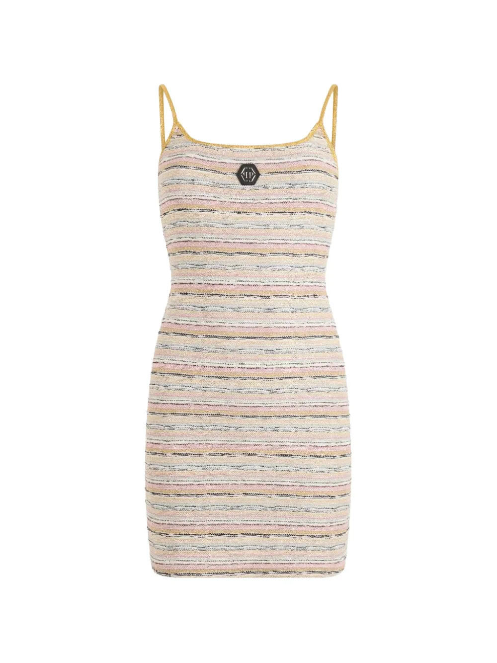 Philipp Plein square-neck mini dress - Toni neutri