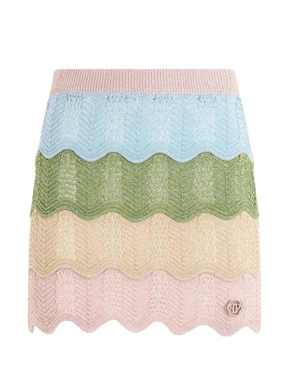 Philipp Plein mini wave skirt - Rosa