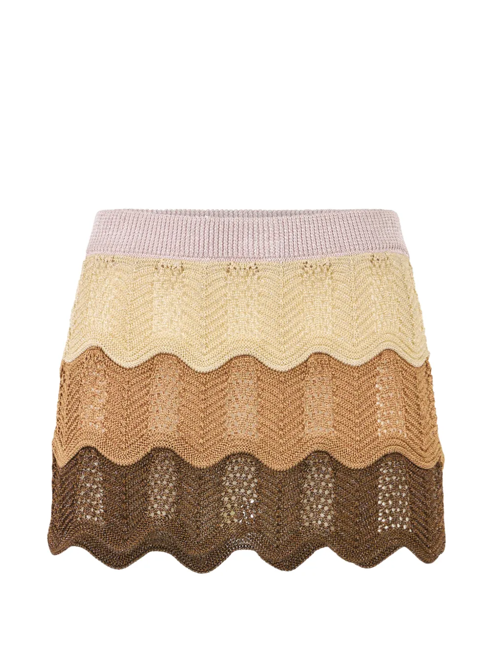 Philipp Plein colour wave mini skirt - Marrone