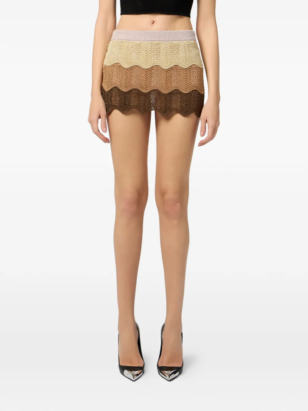 Philipp Plein Geweven mini-rok Bruin
