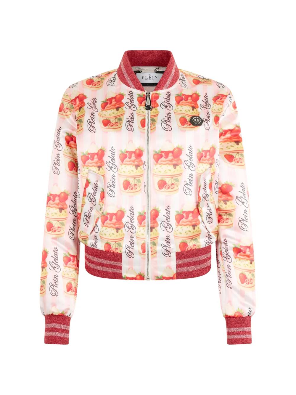 Philipp Plein Bomber con stampa - Bianco
