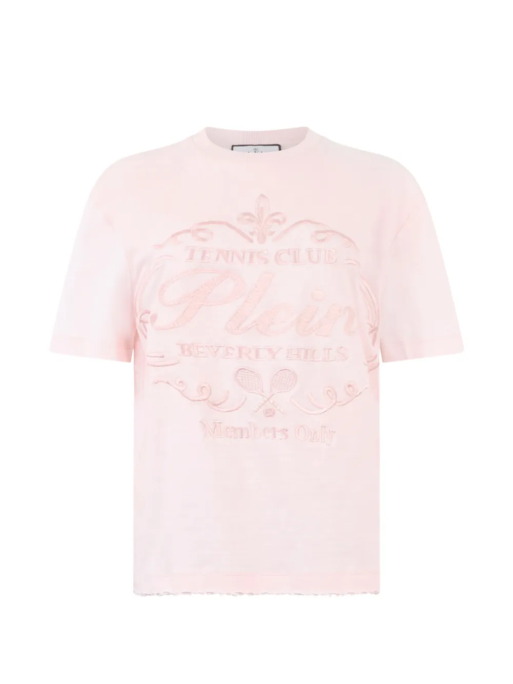 Philipp Plein Ausgeblichenes T-Shirt mit Stickerei - Rosa
