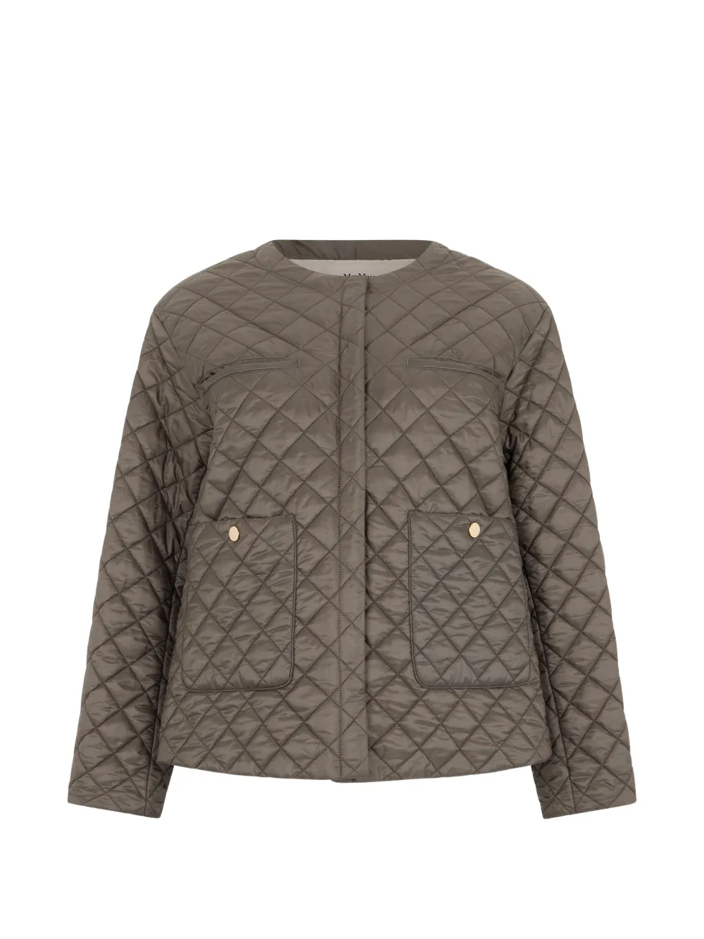 'S Max Mara button-fastening quilted jacket - Braun