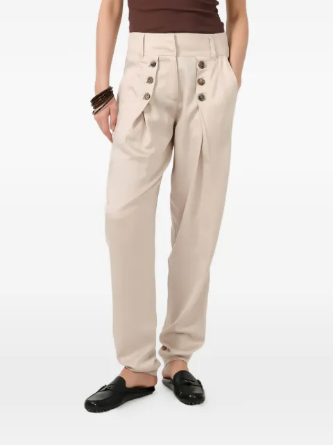 Barbara Bui button-embellished pleated trousers