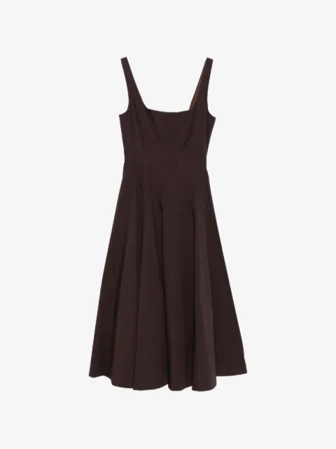 STAUD Wells square-neck midi dress