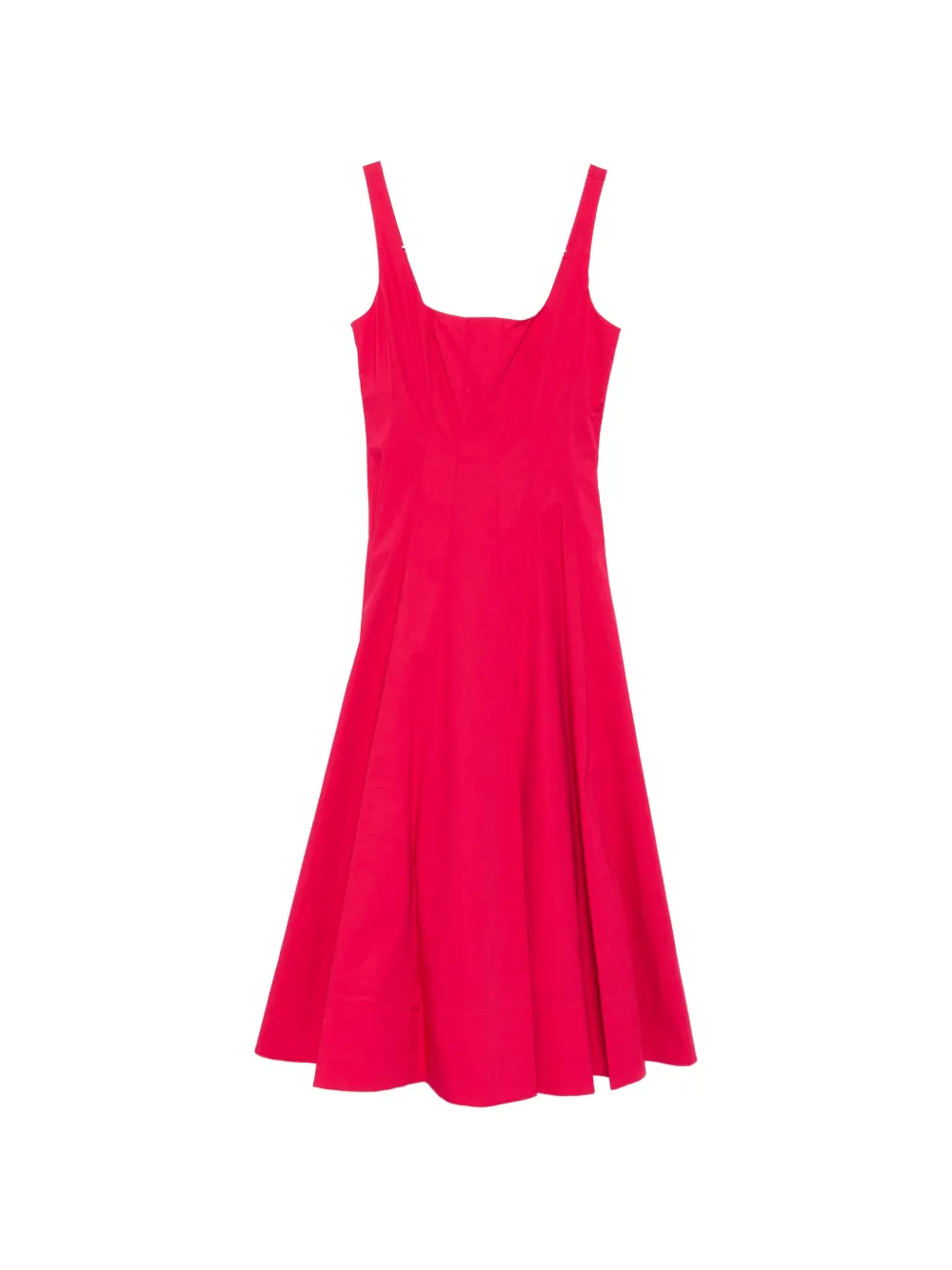 STAUD Wells square-neck midi dress - Rosso