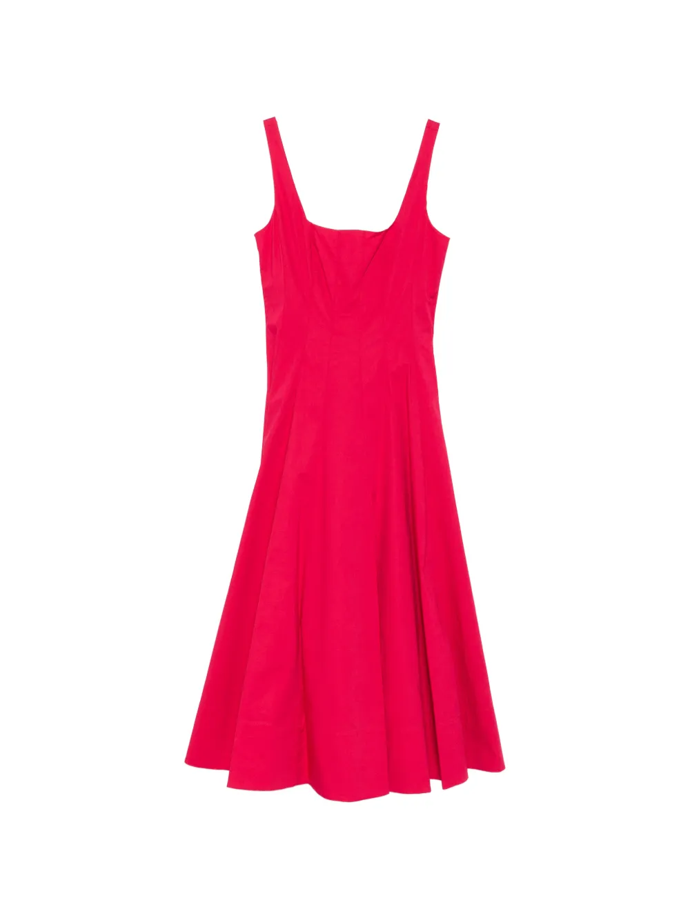 STAUD Wells square-neck midi dress - Rosso