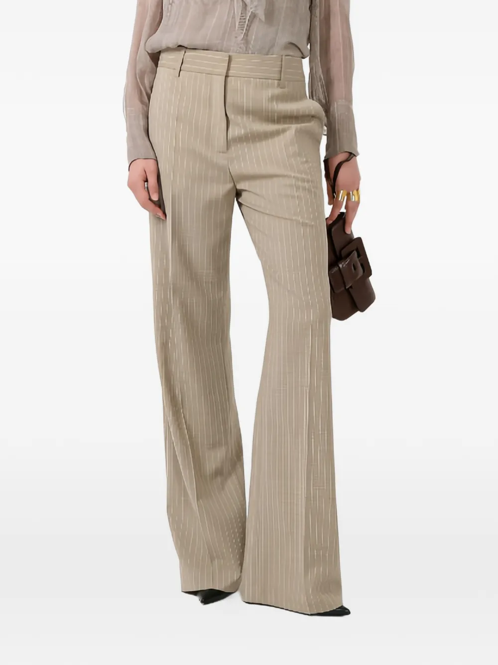 Barbara Bui pinstripe-pattern trousers - Toni neutri