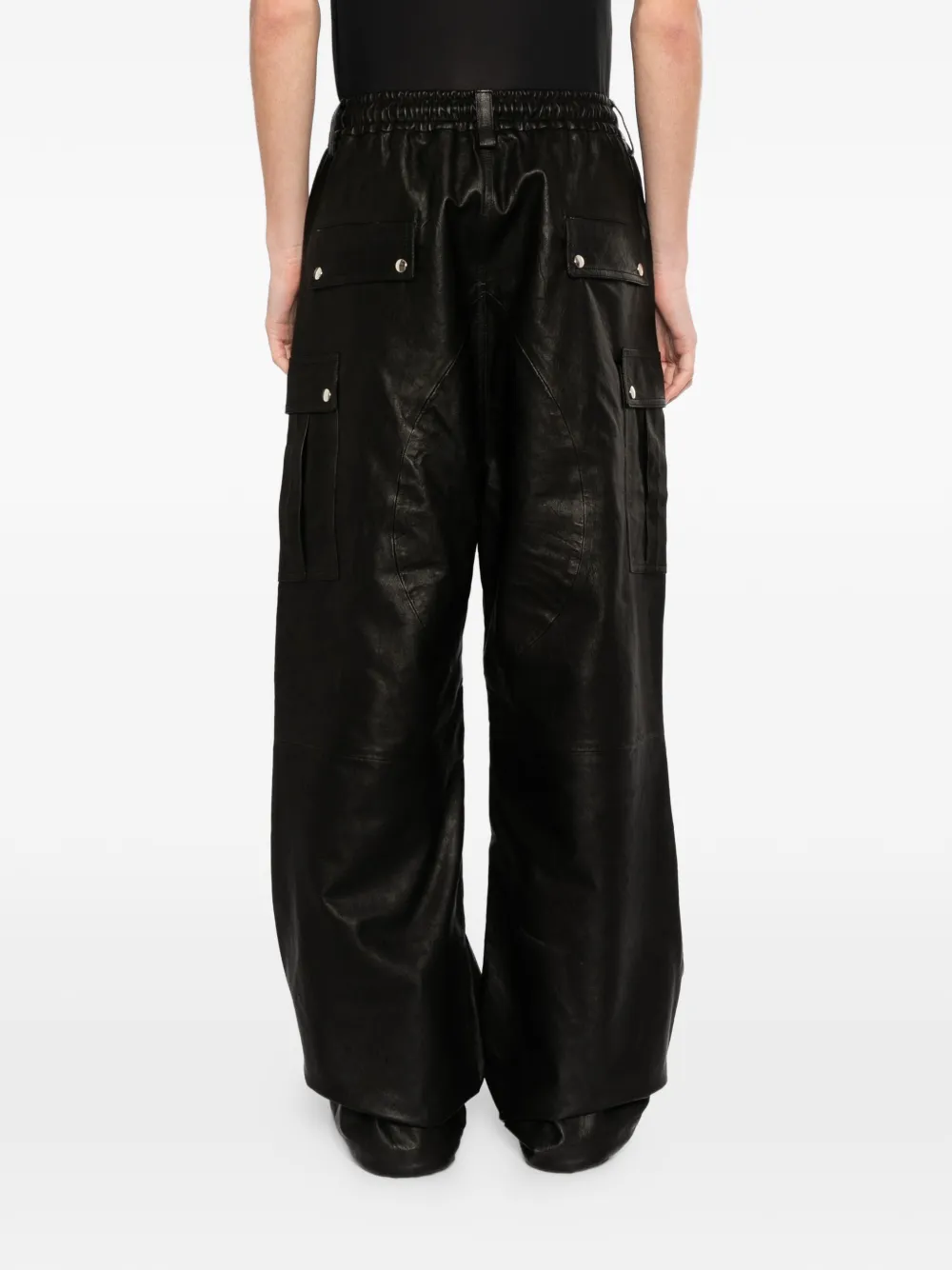 A Diciannoveventitre Daves leren broek Zwart