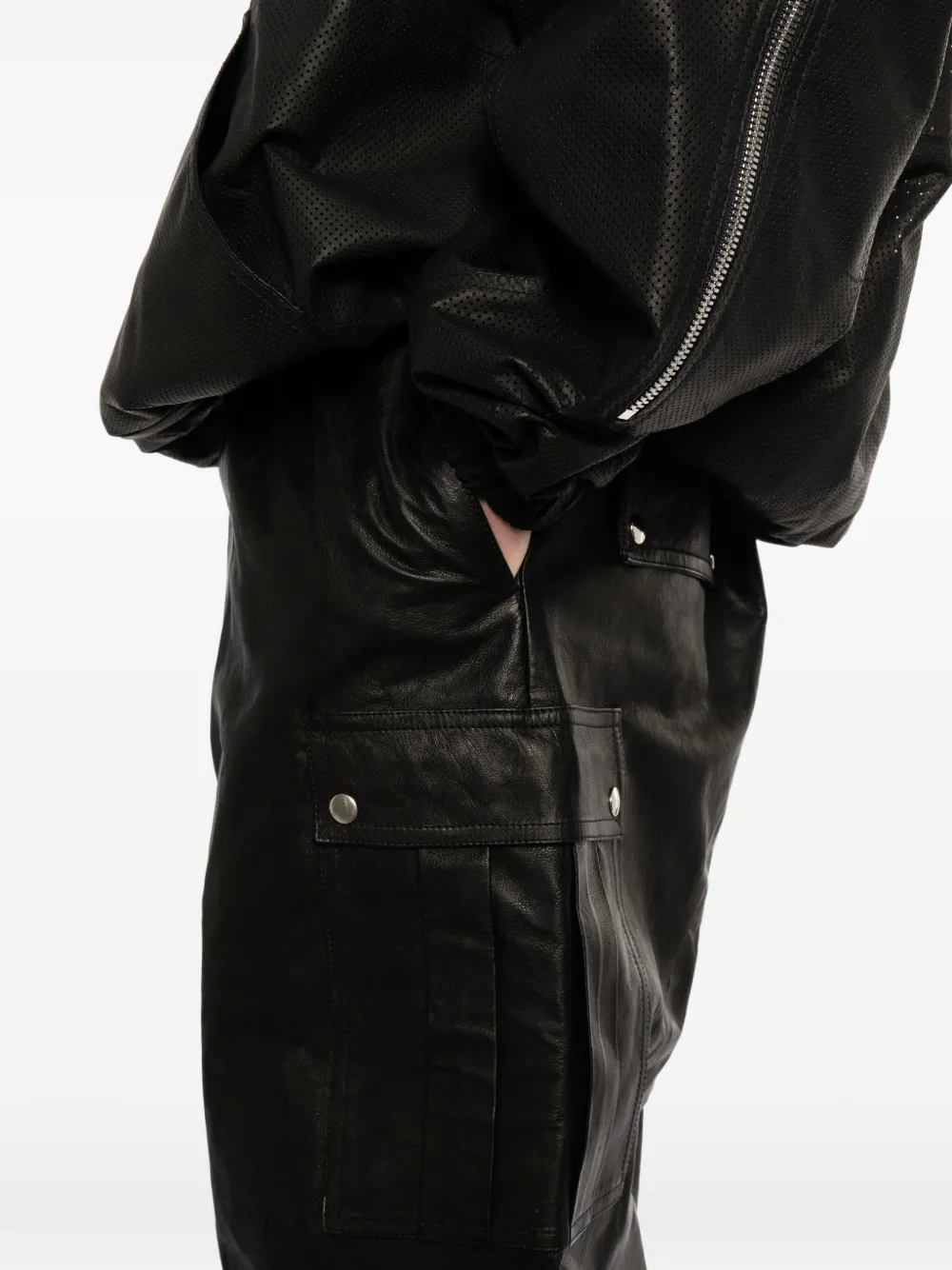 A Diciannoveventitre Daves leren broek Zwart
