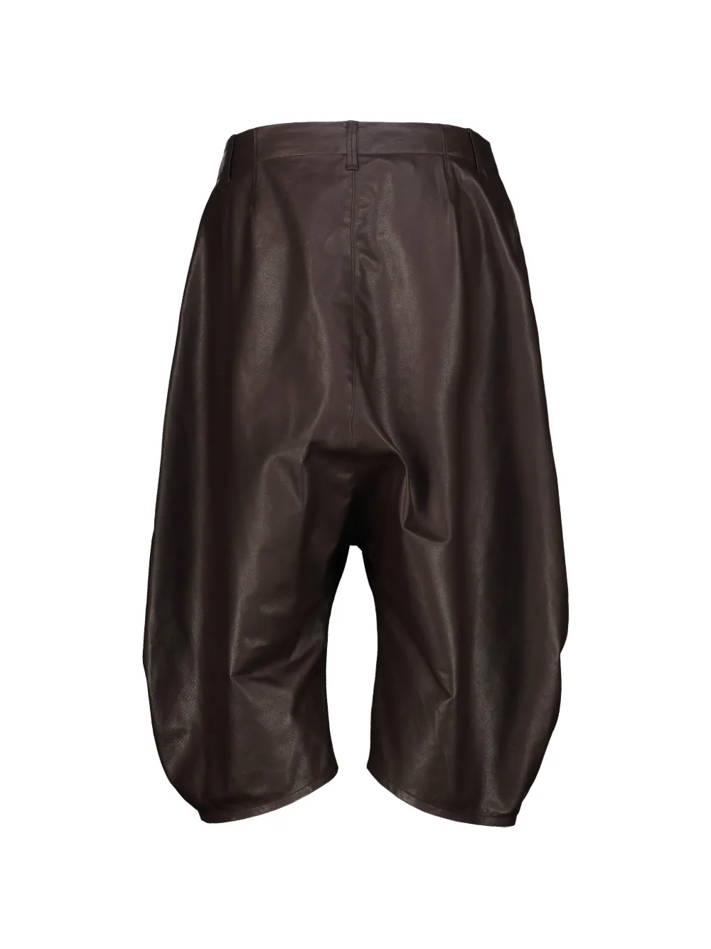  Lemaire Dropped-crotch Leather Trousers - Brown 