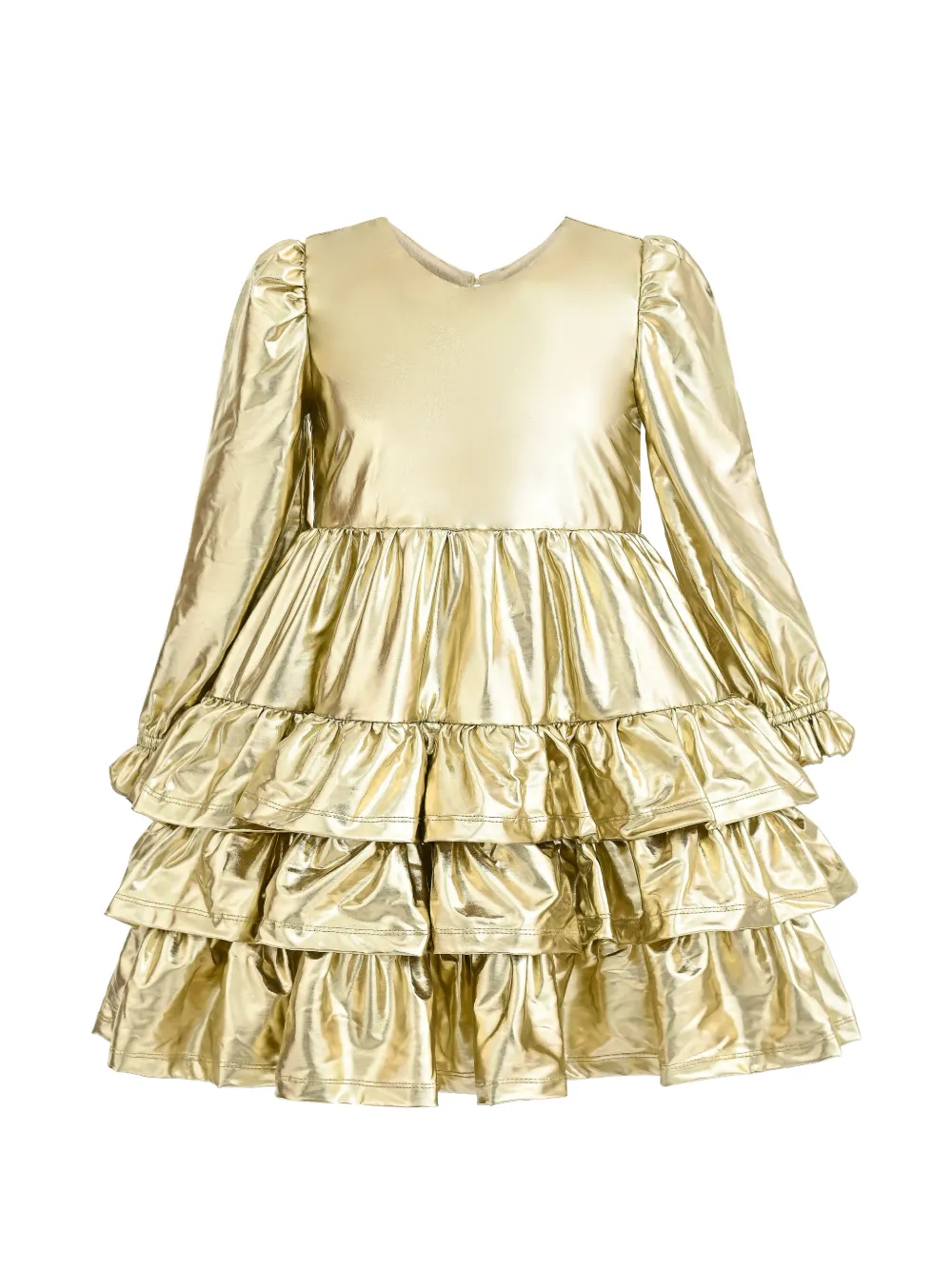 Mimi Tutu metallic ruffled dress - Gold