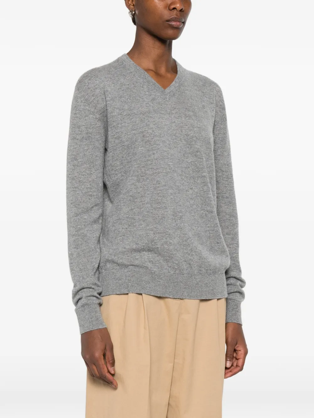  The Row V-neck Sweater - Grey 