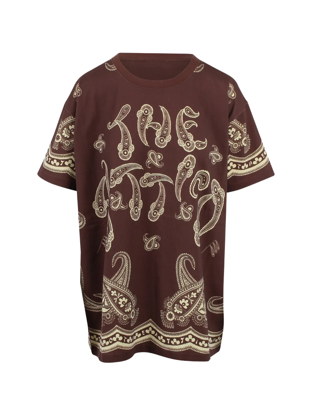 The Attico paisley-print T-shirt - Braun