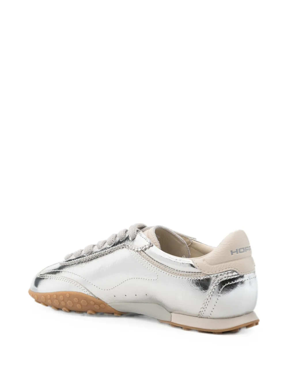 Hoff Bridge FL metallic-leather sneakers Zilver