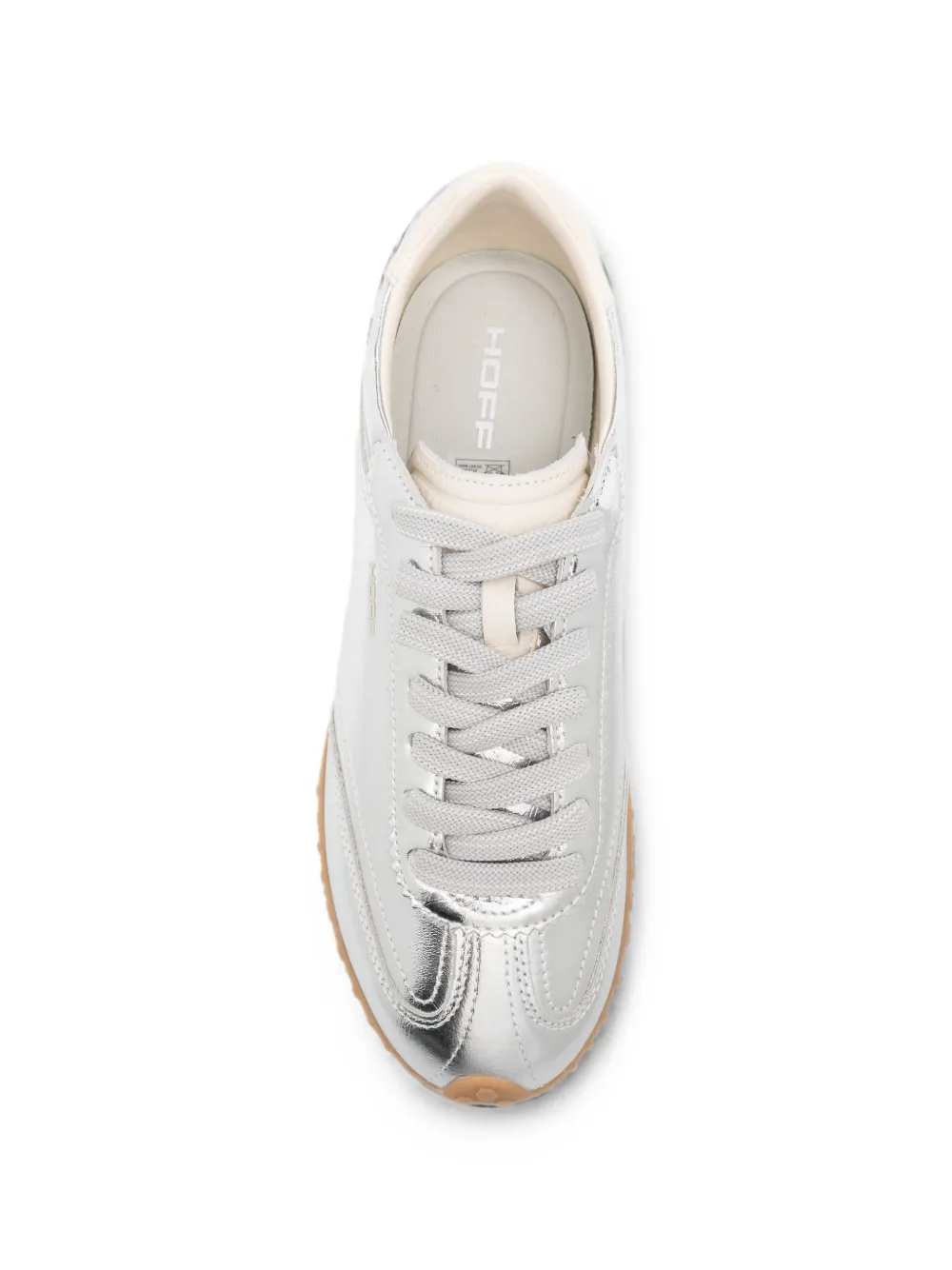 Hoff Bridge FL metallic-leather sneakers Zilver